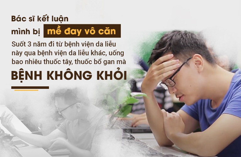 Bệnh nhân Nguyễn Hùng Long bị dị ứng thời tiết, mề đay mãn tính vô căn