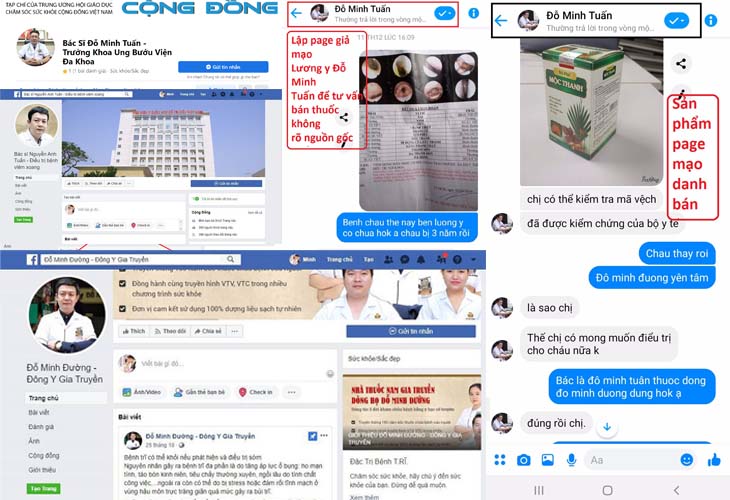 Nhiều nick facebook giả mạo lương y Tuấn và nhà thuốc Đỗ Minh Đường