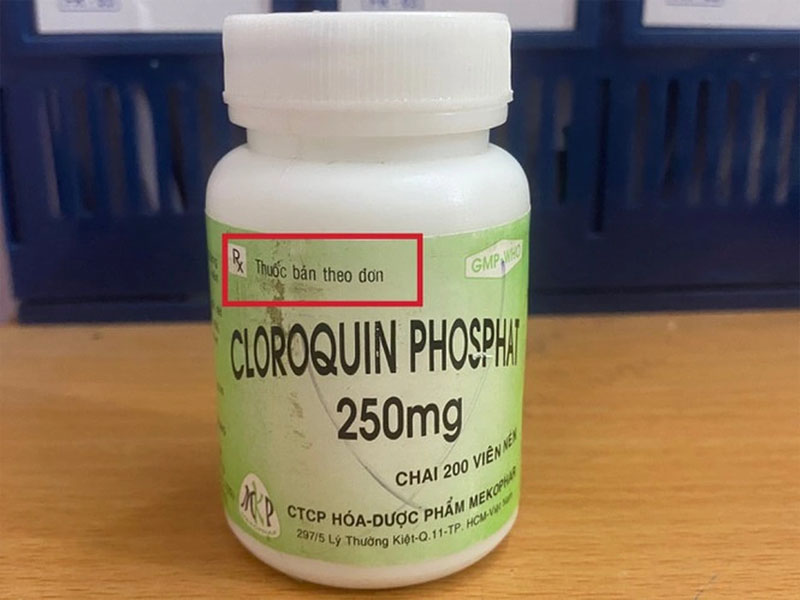 Cloroquin Phosphat được bào chế dưới dạng viên nén, quy cách đóng gói chai 200 viên