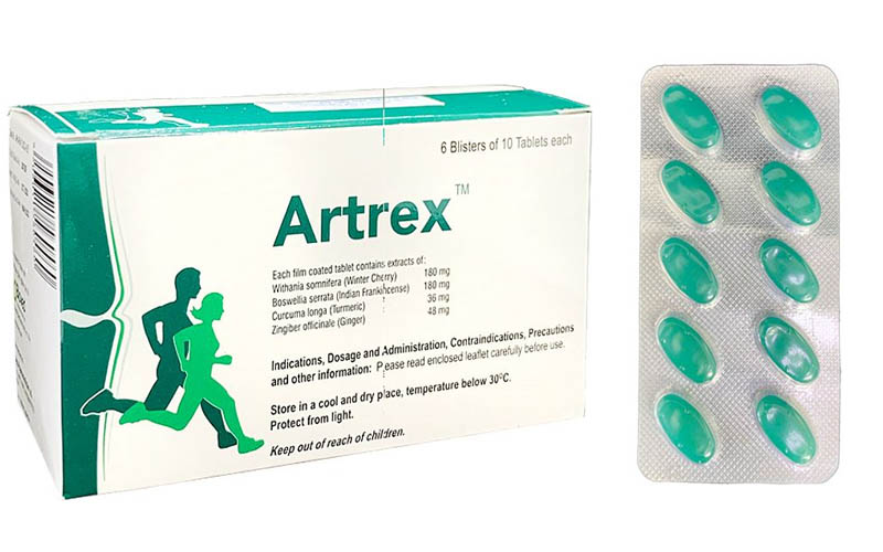 Artrex là viên uống giảm đau, kháng viêm có nguồn gốc từ thảo dược tự nhiên