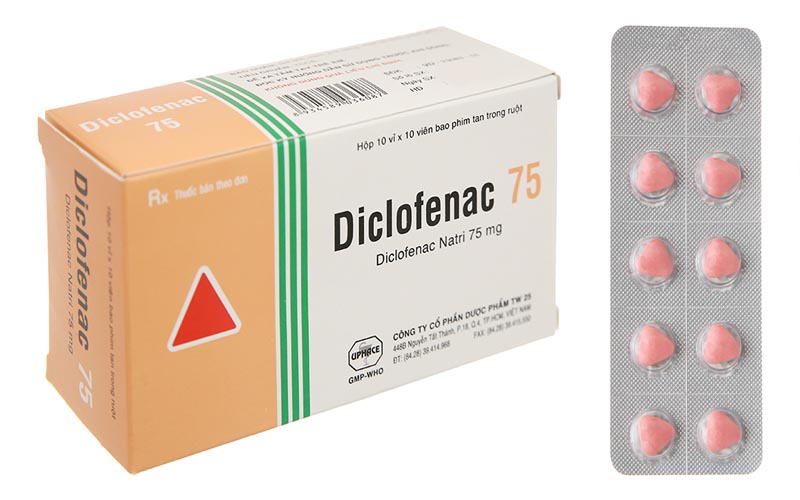 Thuốc Diclofenac được bán rộng rãi trên thị trường