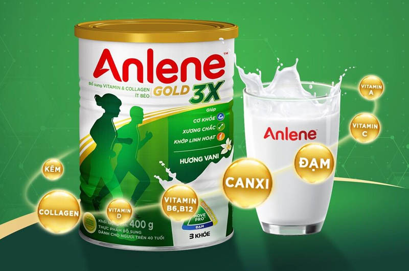 Sữa bột Anlene Gold 3X