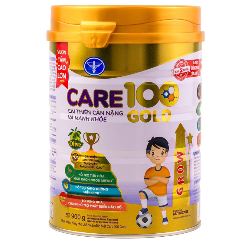 Sữa Care 100 Gold cho trẻ thấp còi