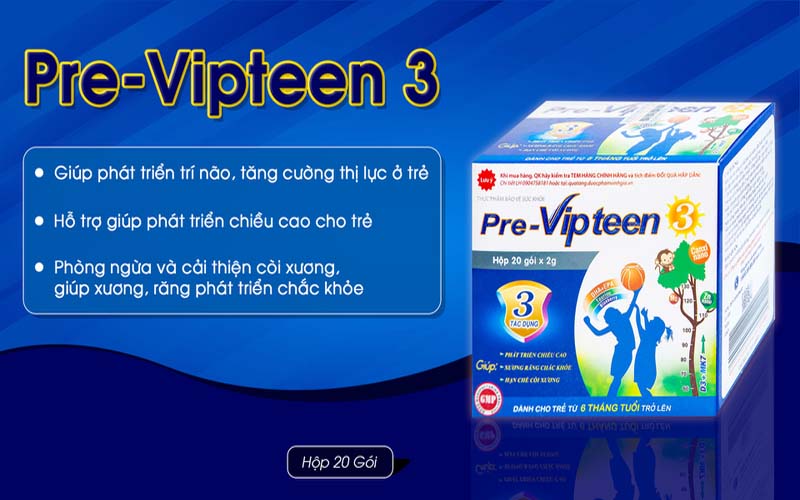 Cốm bổ sung Canxi Pre-Vipteen 3